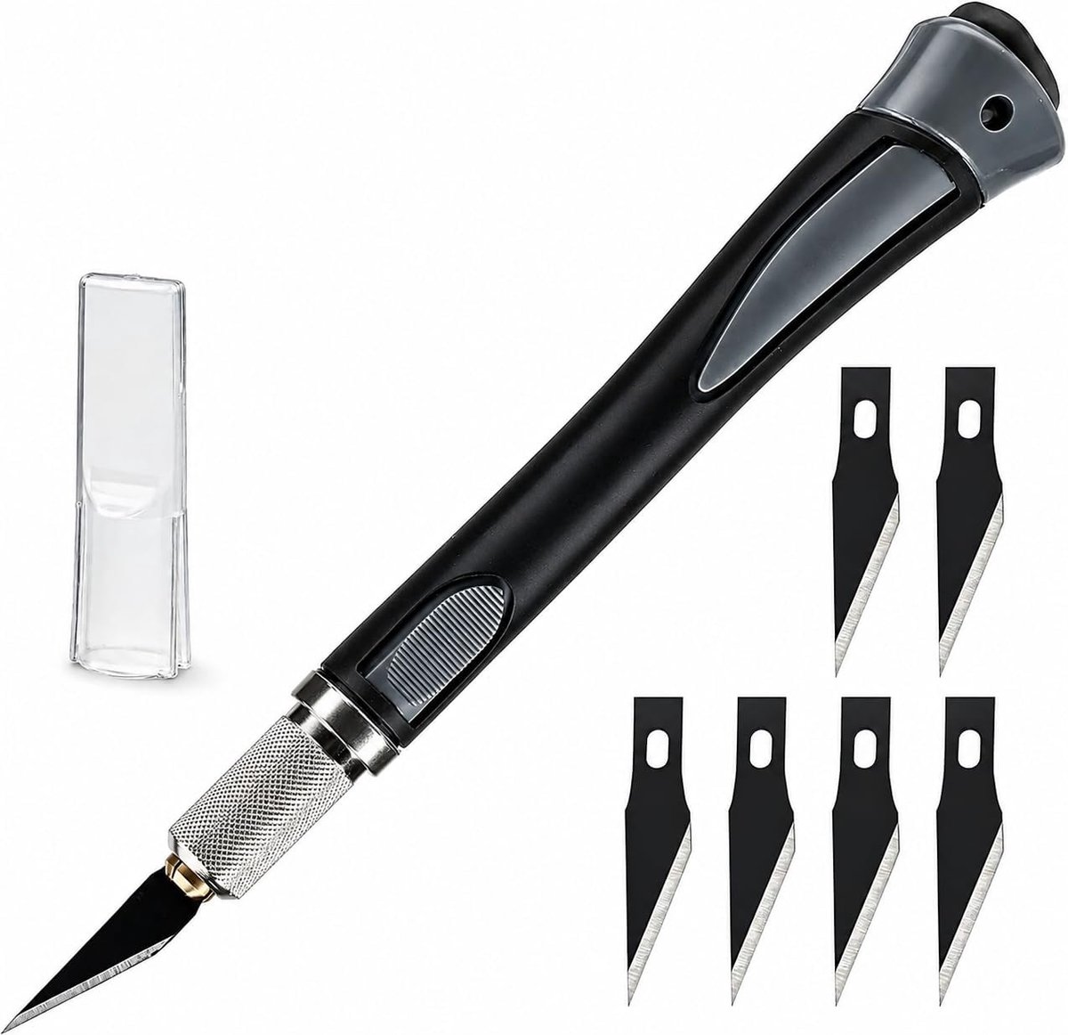 Snijscalpel met 5 roestvrije messen, precisiesnijder voor modelbouw