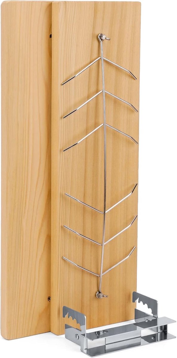 Vlamzalmplank, Rookplanken met Verstelbare Roestvrijstalen Standaard, Cederhout Zalmplank voor Vuurschaal en Ketelgrillen, Rookplank voor vis en Zalmfilets, Vlamzalm Plank