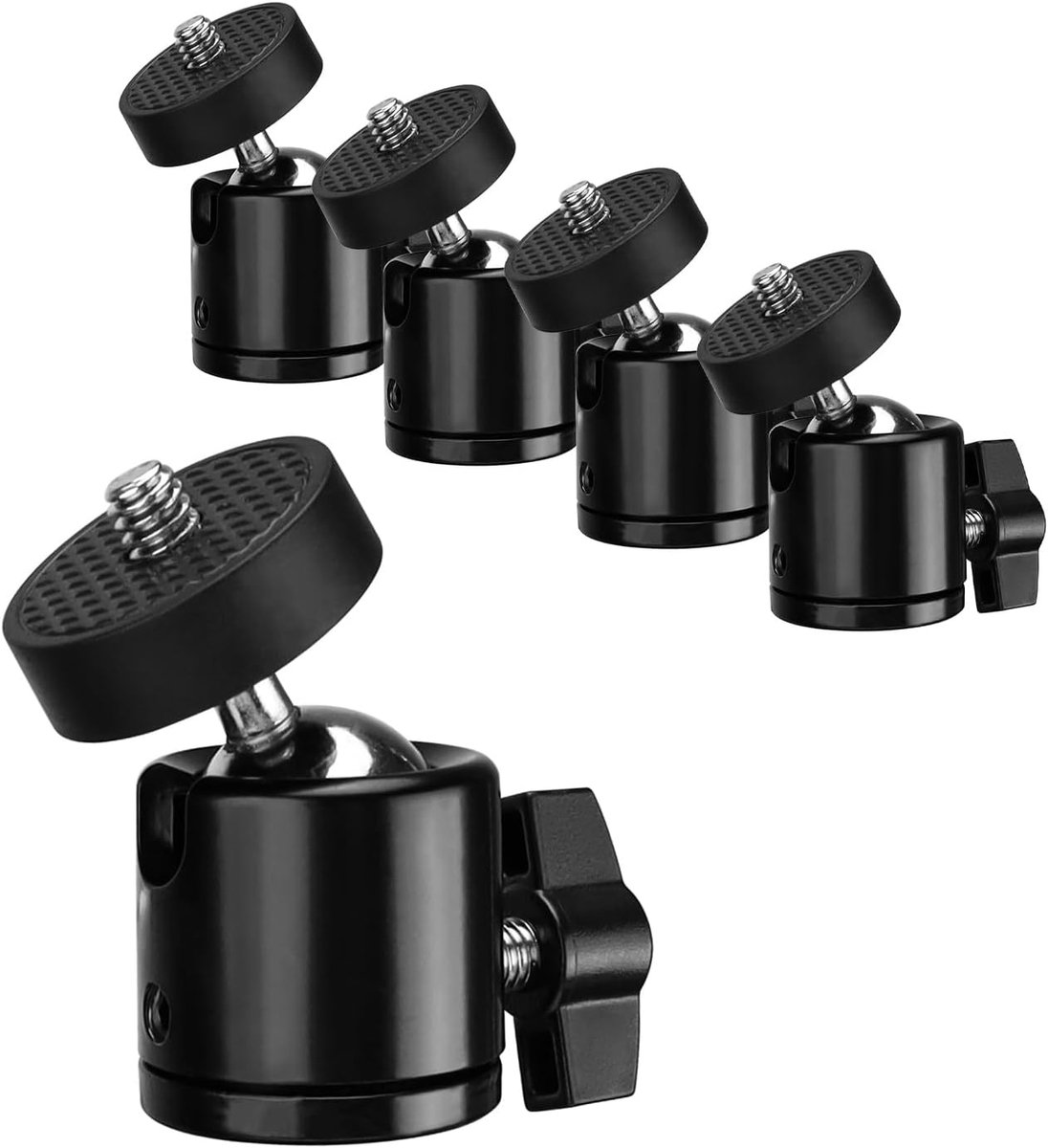 5 stuks 360° foto kogelkoppen 1/4 interface Universele statiefkogel