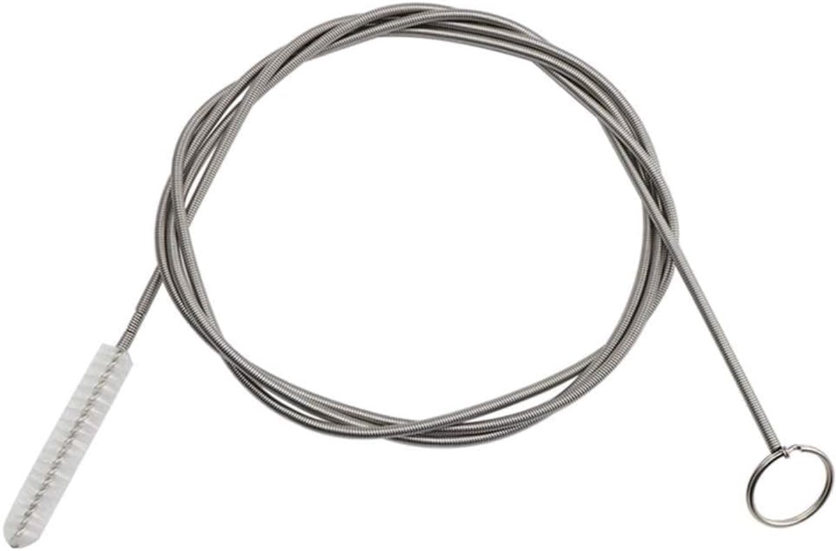afvoerborstel, 150 cm, flexibele reinigingsborstel voor buizen met smal afvoergat, multifunctionele reinigingsborstel, slangborstel, afvoerreiniger, spiraalafvoer, koelkastborstel