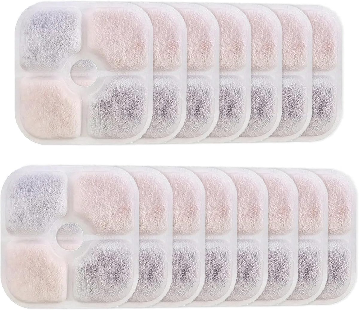 15 stuks filters voor kattenfontein, vervangingsfilter, filter voor