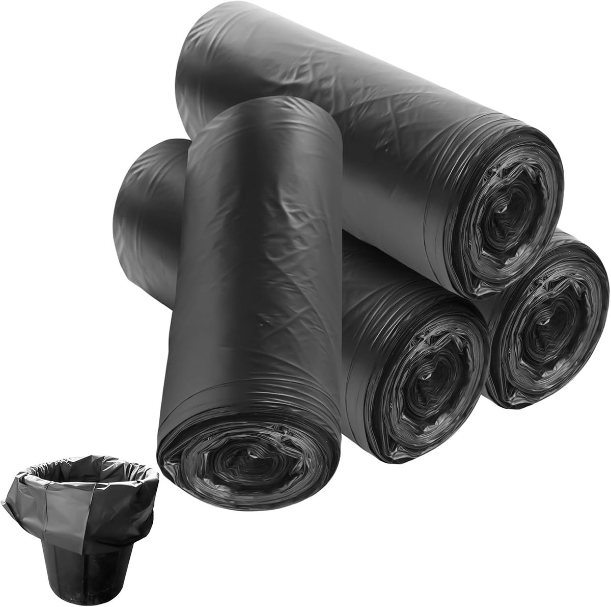 zwart, 100 stuks, 15 l, biologisch afbreekbare toiletzakken, waterdichte campingtoilettas, extra dikke biologische vuilniszakken voor wandelen, reizen, mobiel toilet