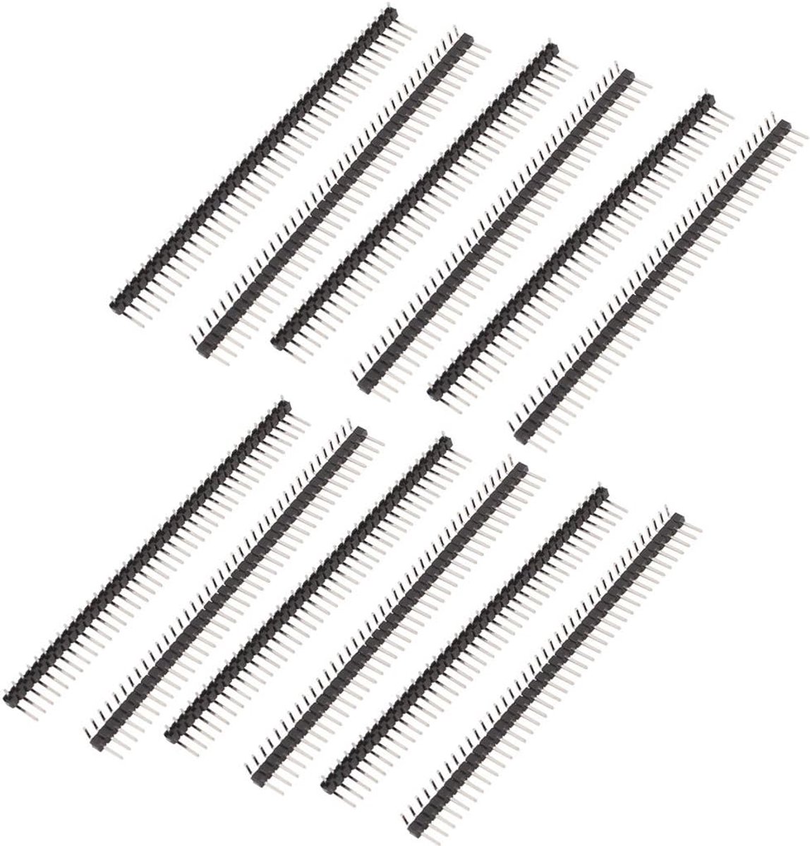 12stks 2.54mm Pitch Enkele rij Man 90 Graden Rechts Hoek Pin Header