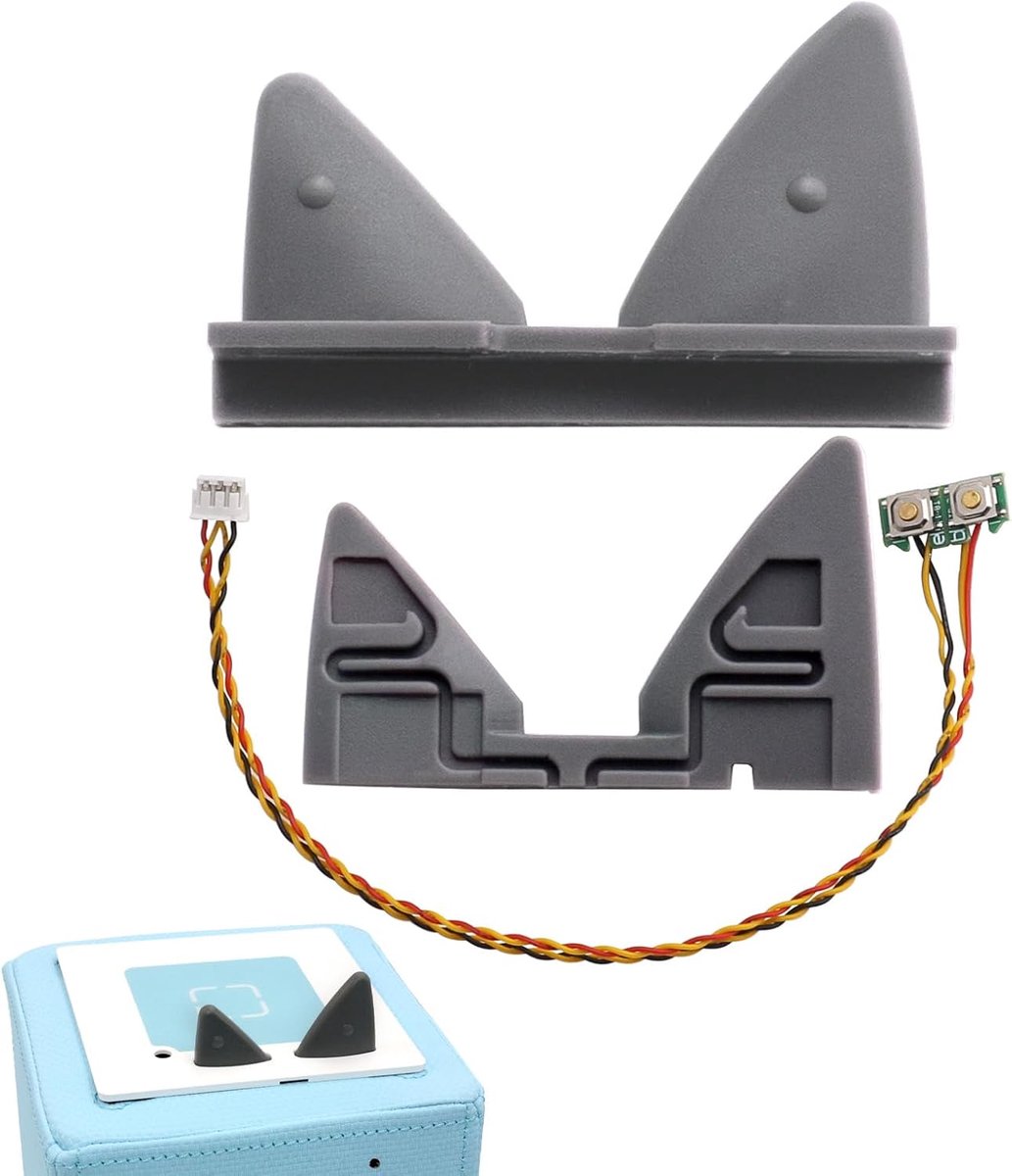 Vervanging voor Toniebox Tonie voor Tonies Alternatieve kabel Vervangende oren (Graue Ohren + Kabel)