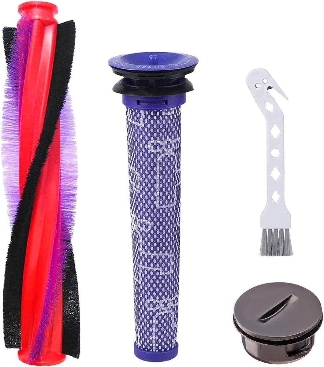 225 mm borstelrol voor Dyson V6 SV03 DC62 DC58 DC59 SV073 | Reserveborstel met filter borstelrol 225 mm voor Dyson stofzuiger