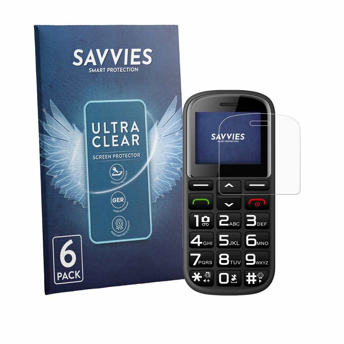 Savvies - Screenprotector voor artfone CS182 - Folie Beschermfolie transparant 6 Stuks