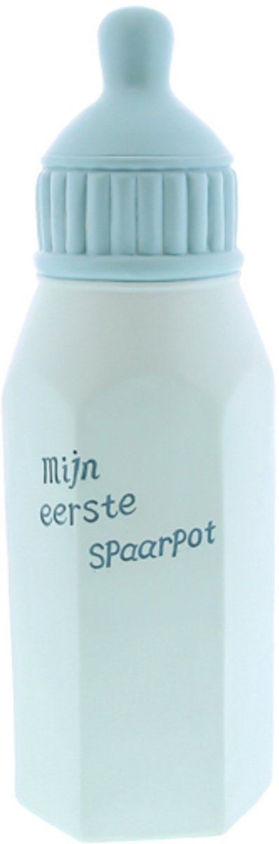 Spaarpot Papfles "Mijn eerste spaarpot" blauw