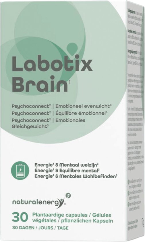 Natural Energy Labotix Brain | Gut Axis - Darmgezondheid Emotioneel Evenwicht 30 Capsules
