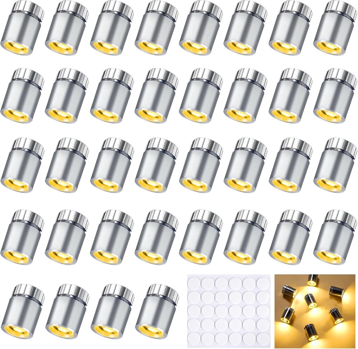 30 Stuks LED-lampen voor Poppenhuizen, Verlichting om Zelf te Maken, Knutselen, Miniatuurverlichting voor Vitrines, Speelgoed Bouwstenen (Warmwit)