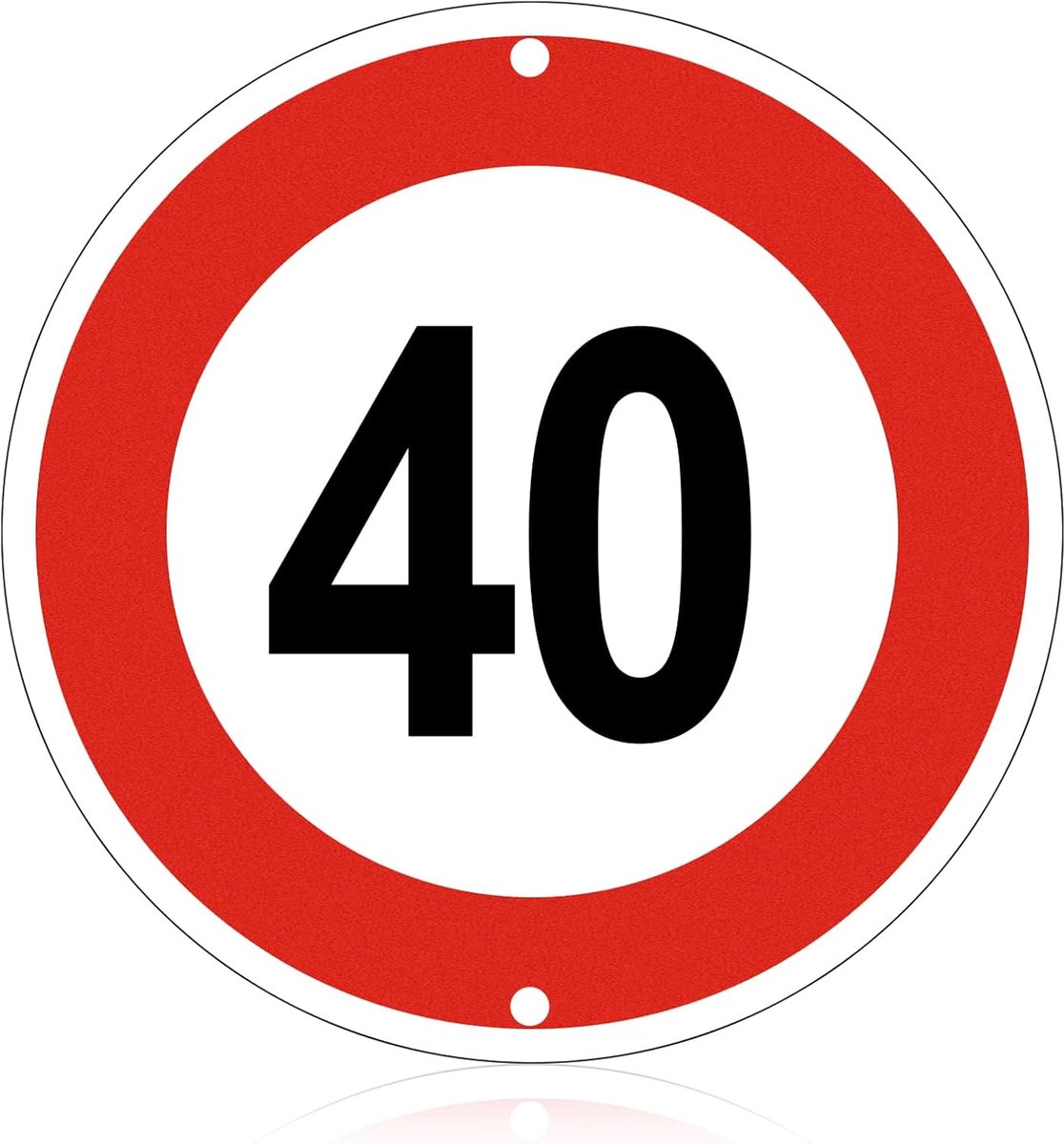 30 cm maximumsnelheid 40 km verkeersborden, aluminium verkeersborden 40, reflecterend, weerbestendig, opvallend, verjaardagsbord voor buiten en 40 - verjaardagsfeest