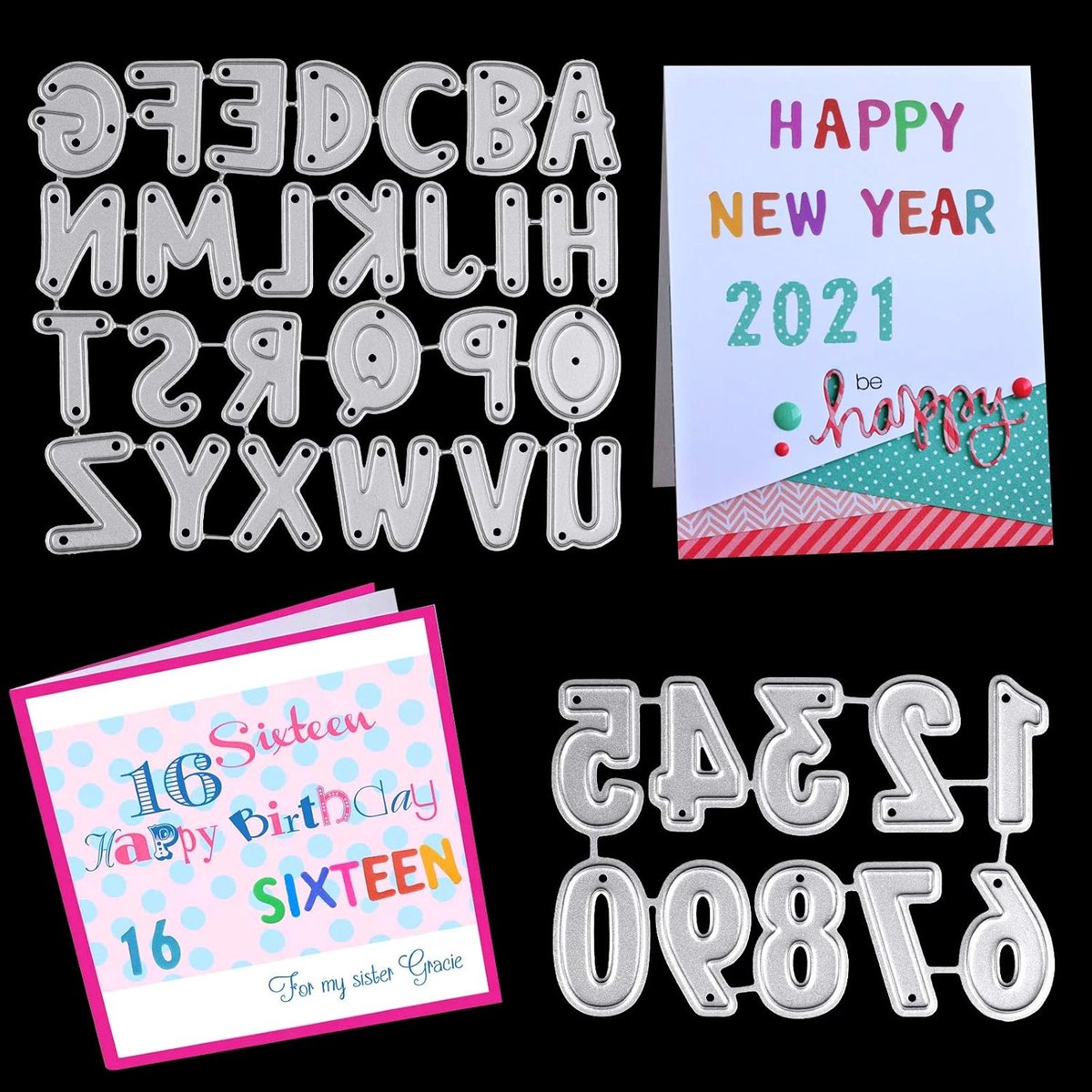 Stansen voor het maken van kaarten, 26 alfabetletters, metalen stansen en 0-9 cijfers stansen voor het maken van kaarten, scrapbooking, reliëf, papierambacht