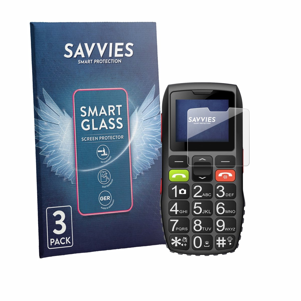 3 Stuks Savvies Screenprotector - geschikt voor artfone C1 - beschermfolie glas transparant