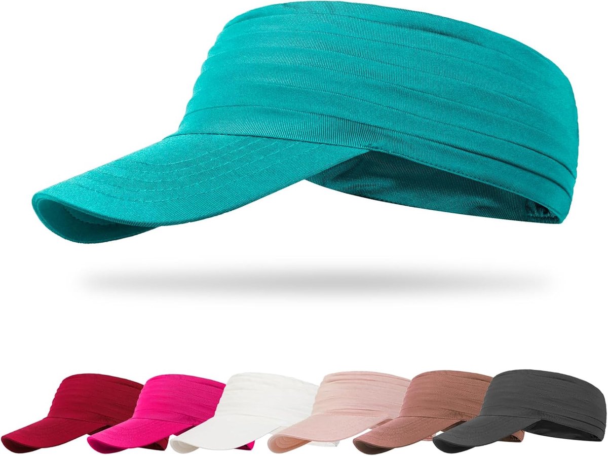 Viziere UV-bestendige pet voor mannen en vrouwen, zonnehoed met voet, opvouwbaar en licht, verstelbare sneldrogende hardlooppet, golfvizierhoeden voor buitensport