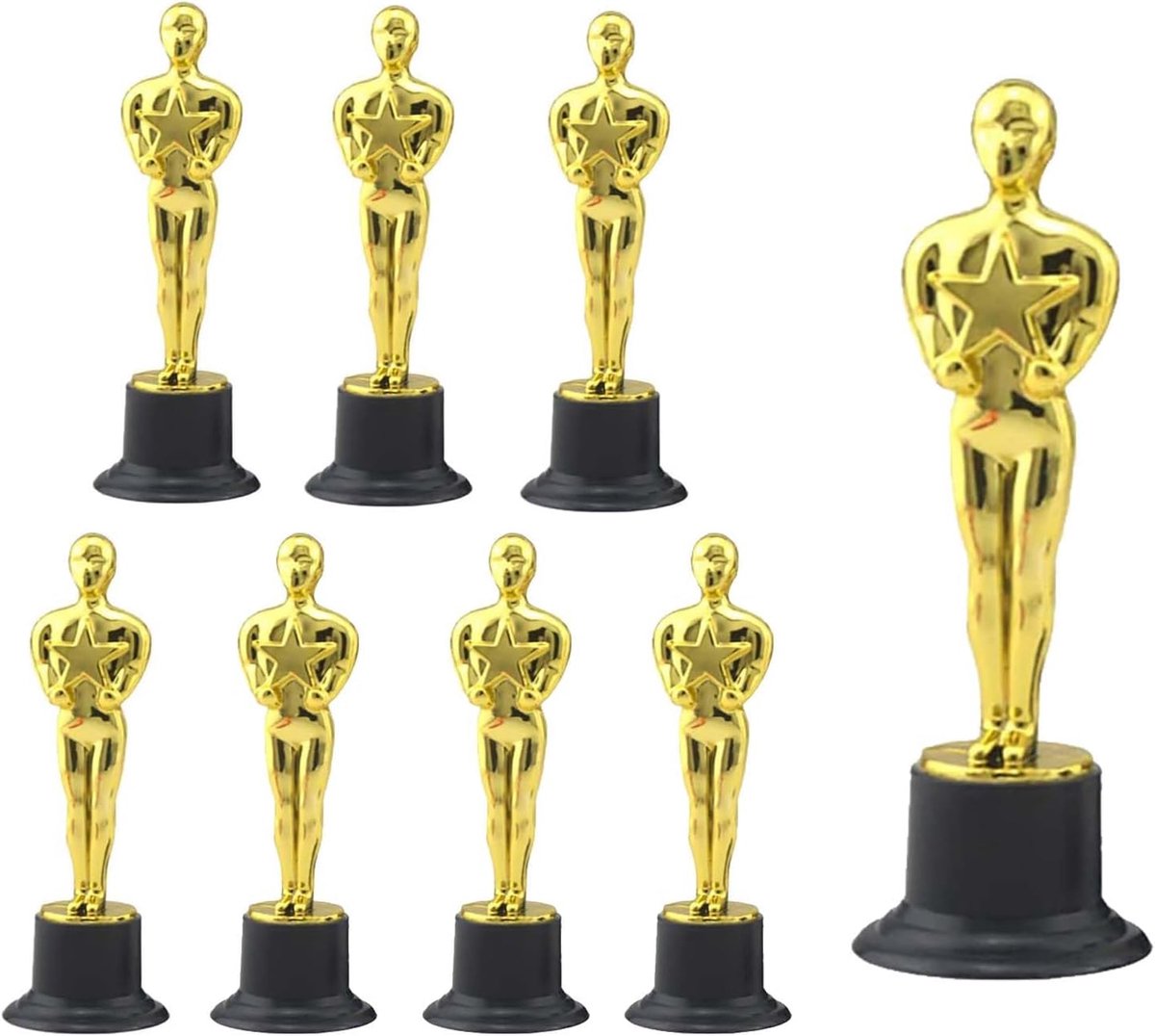 8 stuks gepersonaliseerde trofee, voetbaltrofee, mini-trofeeën van kunststof, voetbaltrofeeën voor voetbal Sports Awards en Awards Galas, om de teamcohesie te verhogen