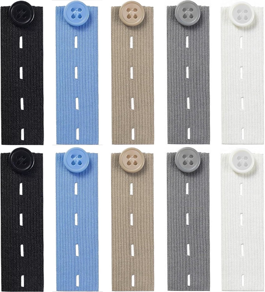 Knopen voor broeken, verstelbare taille-expanders, riemverlengers voor jeans en broeken, comfortabel accessoire voor mannen en vrouwen