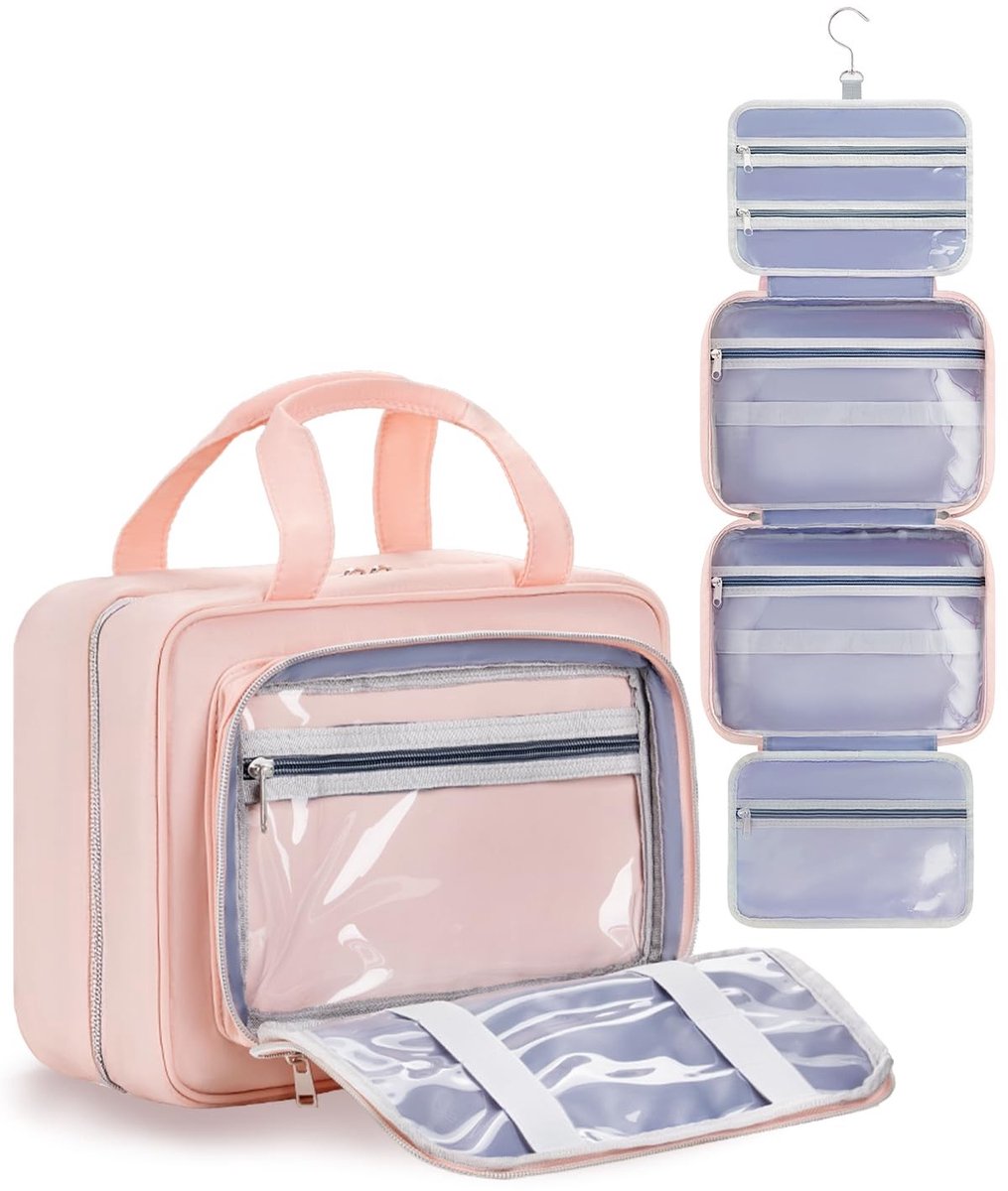 Omgoods - Waterdichte Make-up Toilettas - Reis Organizer Roze