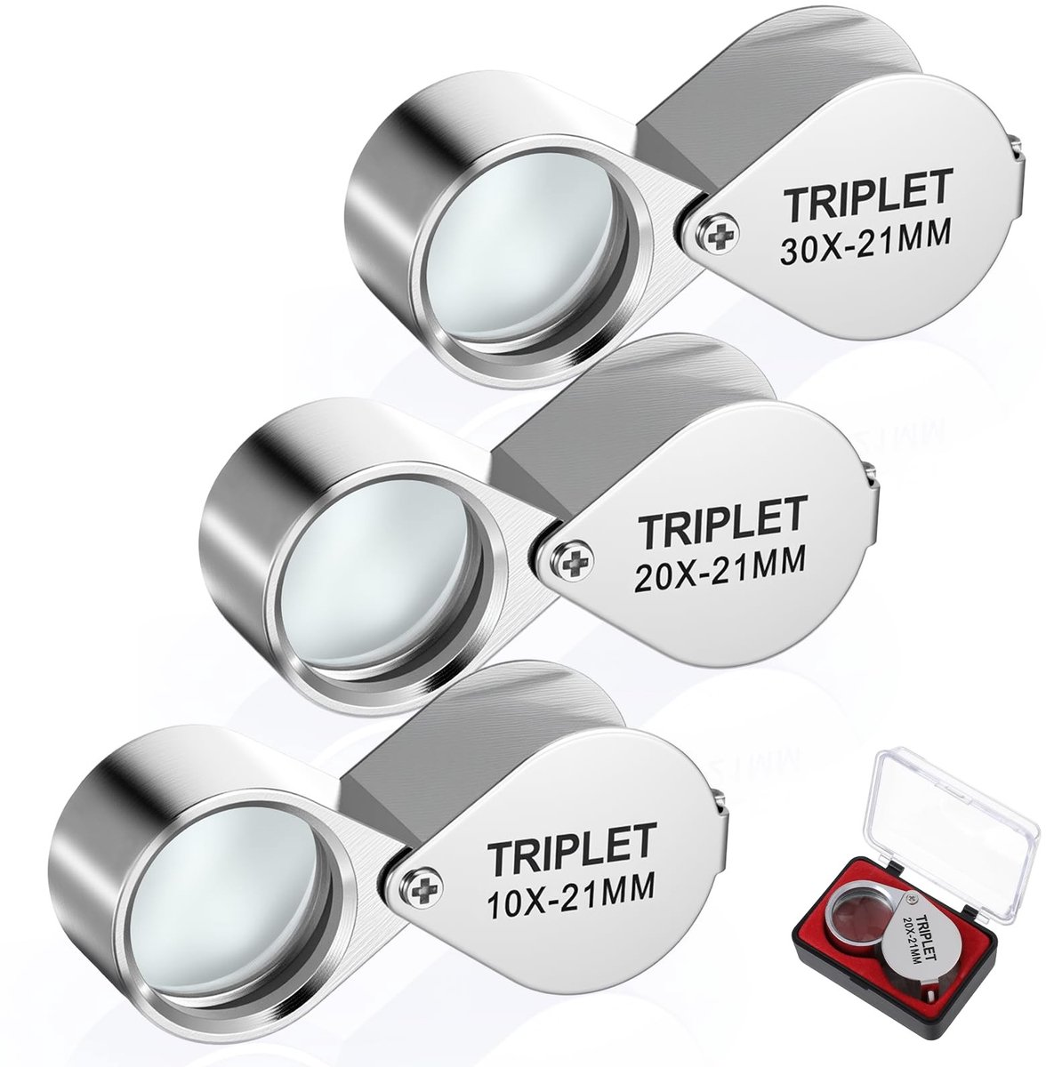 Omgoods - 10X, 20X en 30X Juwerelier Vergrootglas - Vouwbare handmagnifier