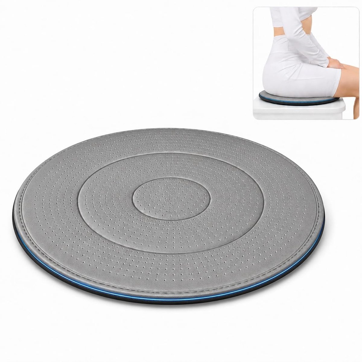 Omgoods - 360° Draaibaar Zitkussen voor Auto - Antislip en Ademend Design