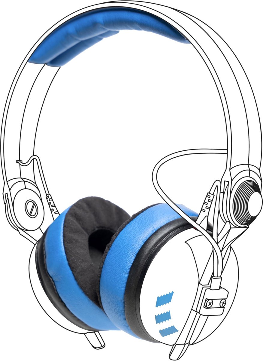 Omgoods - HD25 Comfort Blue Earbuds - Verbeterde Geluidskwaliteit voor HD25 Hoofdtelefoons