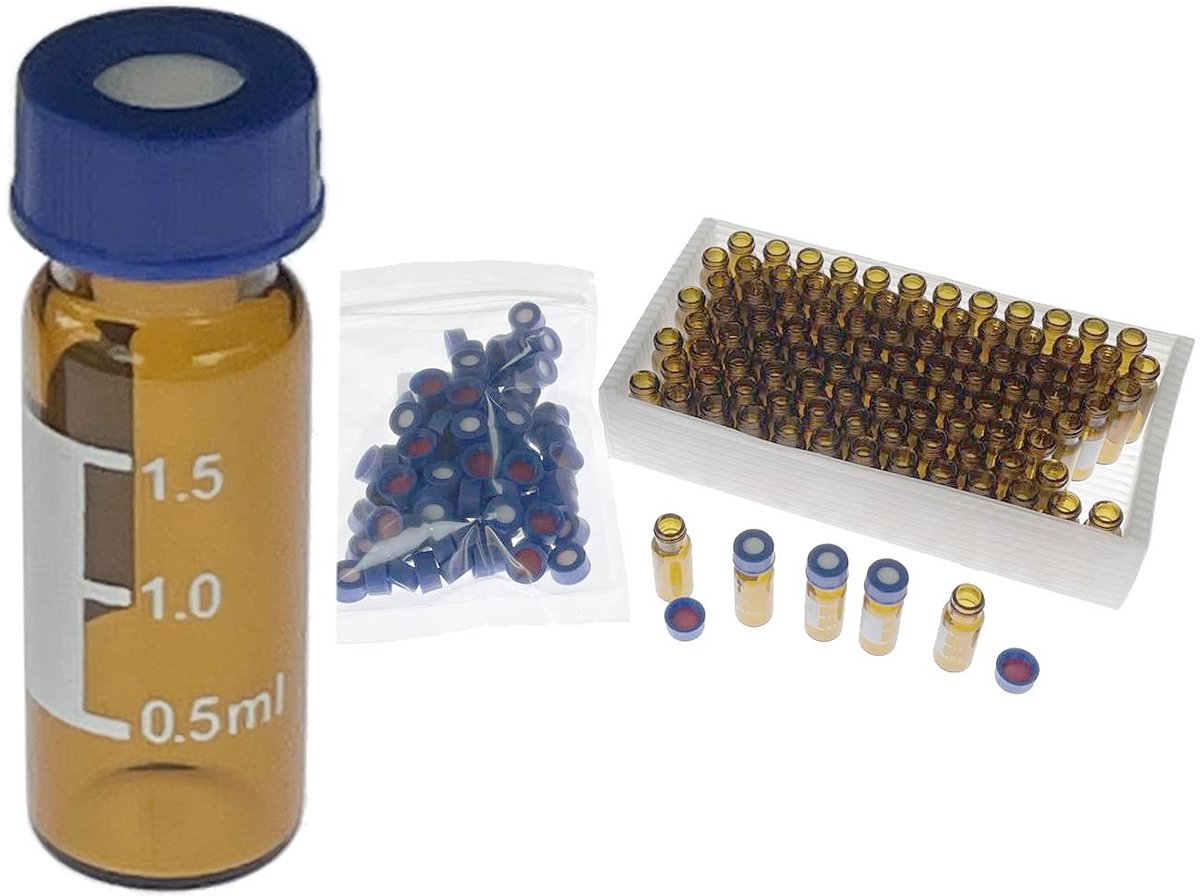 Omgoods - 2ml Vials - Autosamplers met Schroefdop en Duidelijke Schaalverdeling - 100 Stuks