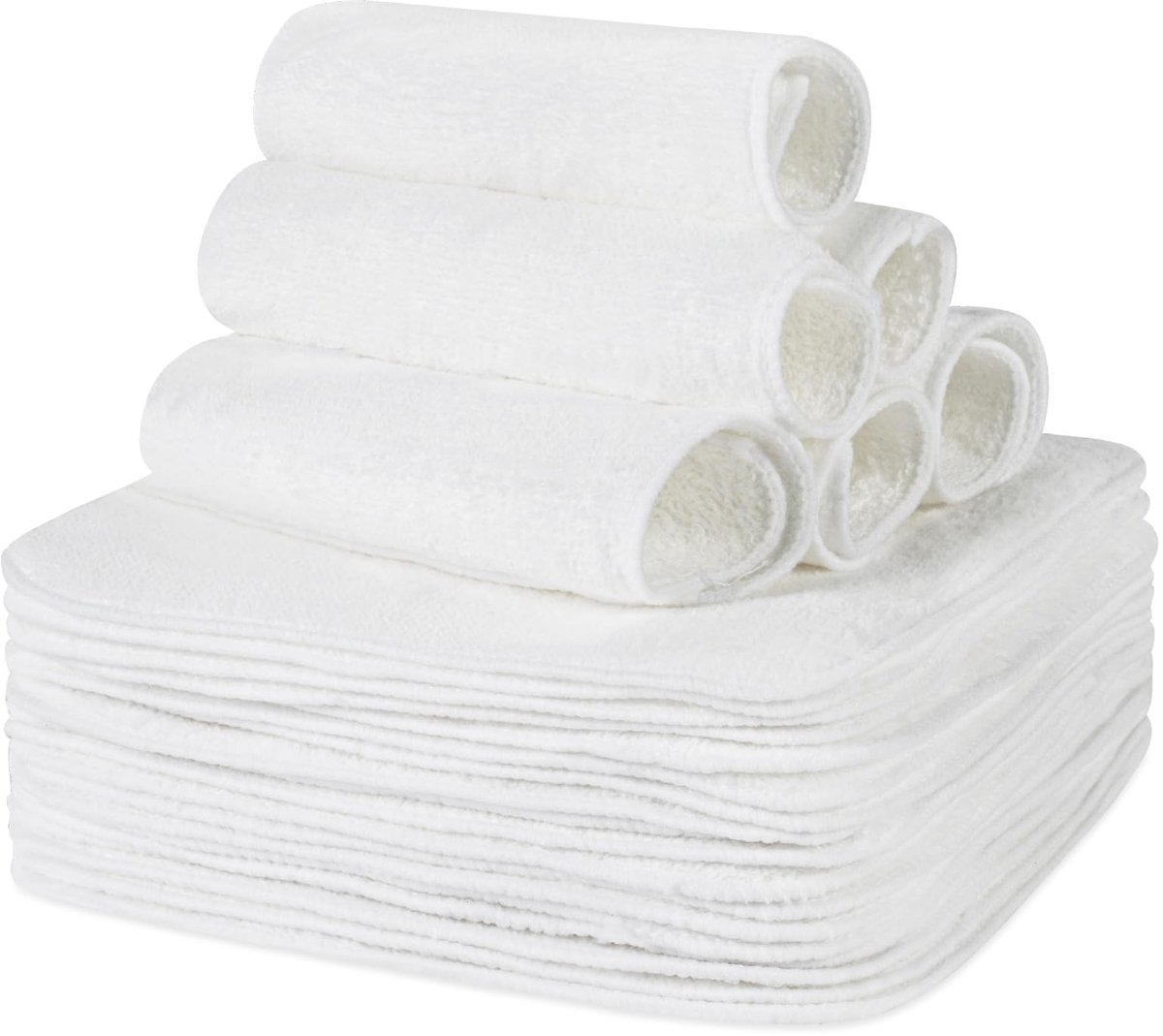 Omgoods - Wasbare Babyhanddoeken Set - Herbruikbare Spons Handdoeken 15x15 cm