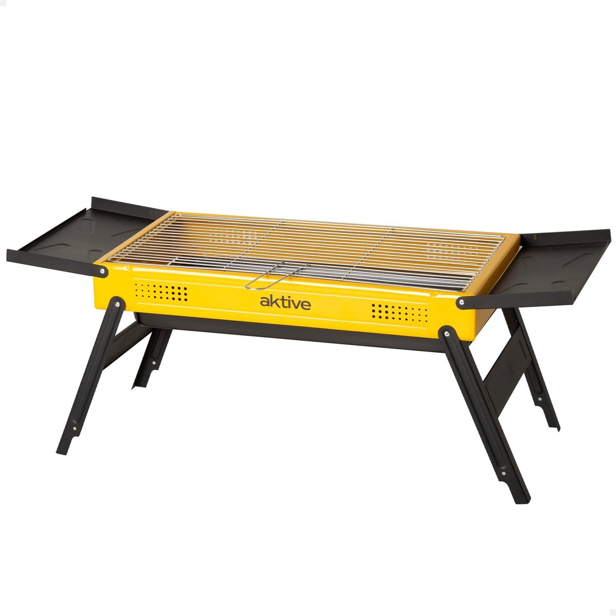 Omgoods - Opvouwbare Houtskool Grill met Zijplanken - 89 x 22 x 32 cm