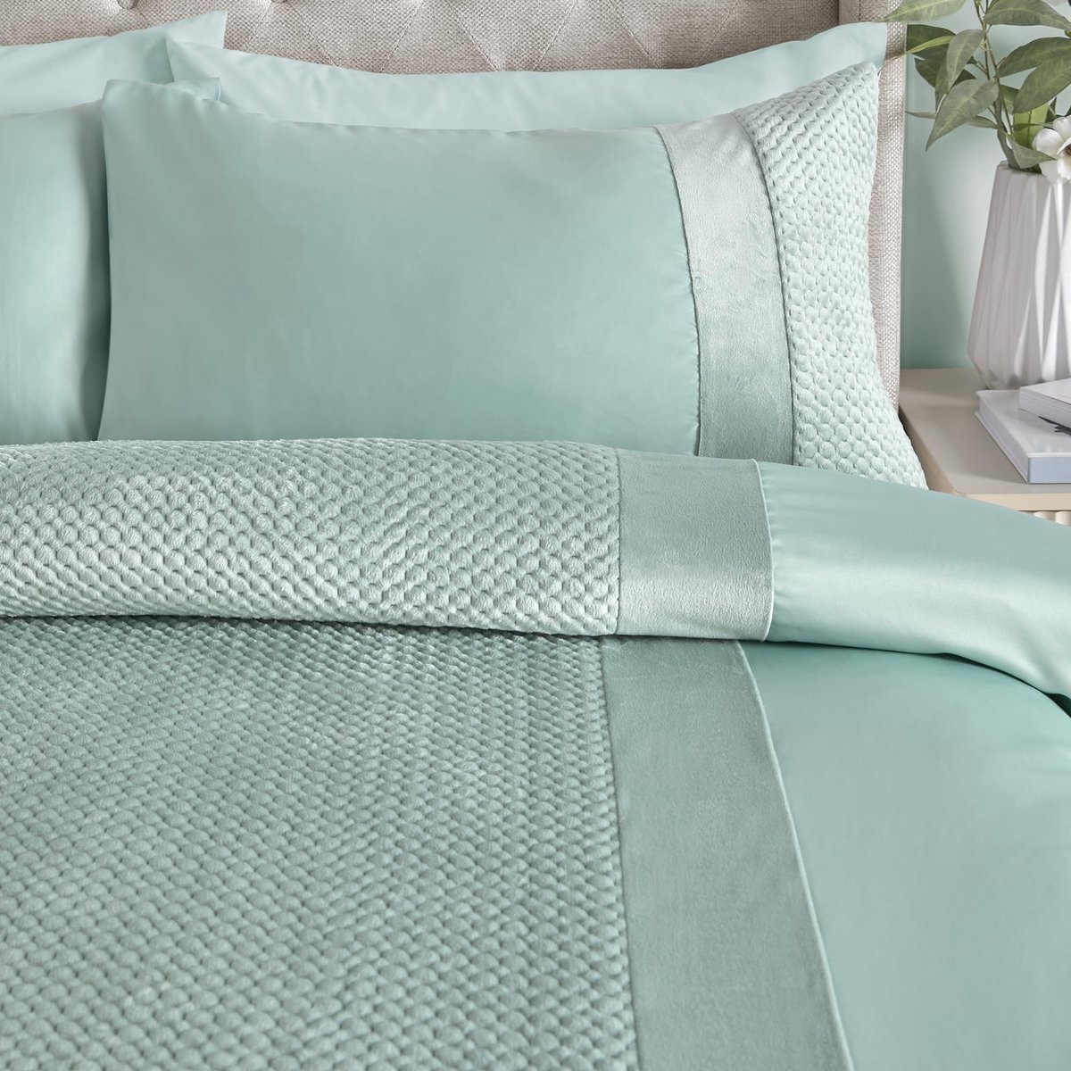 Omgoods - Luxe Duvet Cover van Velvet en Satin met 2 Kussenslopen