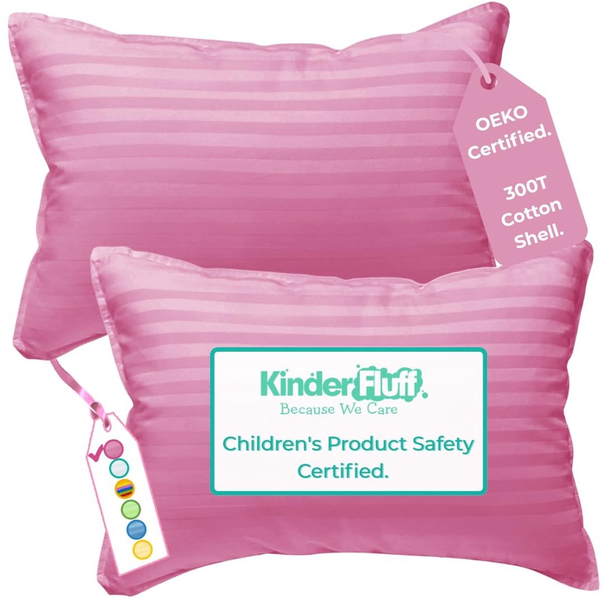 Omgoods - Set van 2 Kinderkussens - Hypoallergene Katoen en Dons Alternatief