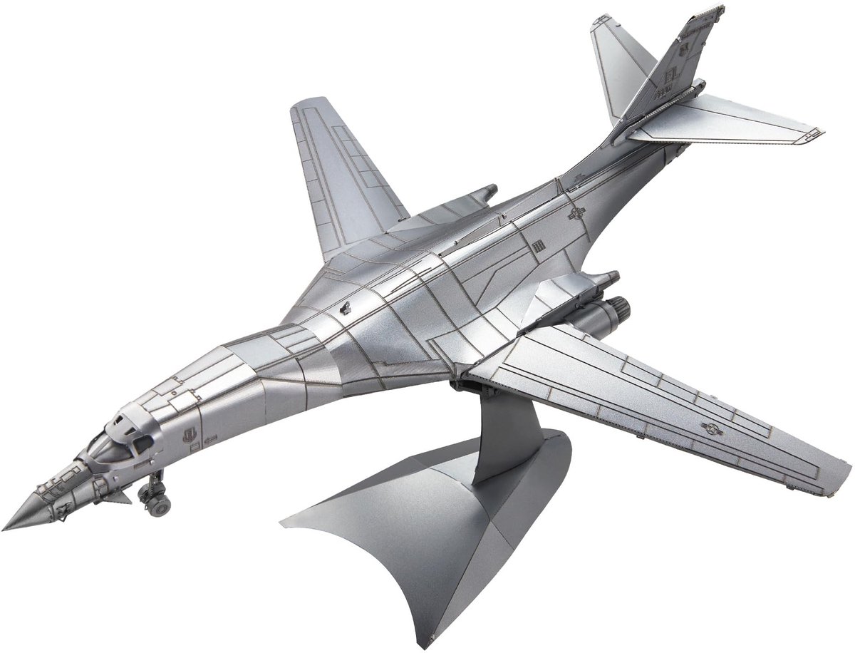 Omgoods - 3D Metaal Puzzel B-1 Bomber Lance - Model Vliegtuig voor Volwassenen