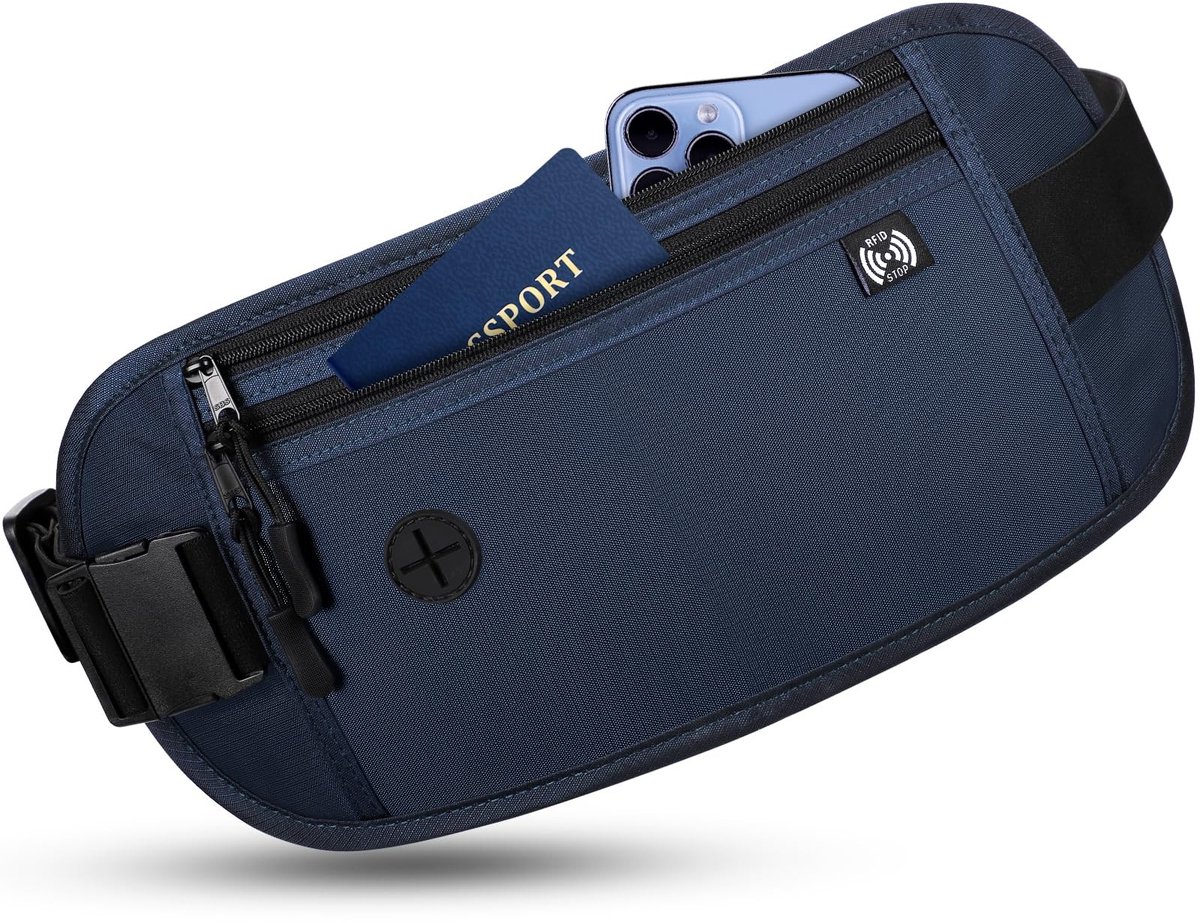 Omgoods - Hidden Travel Bumbag met Bescherming - Dark Blue