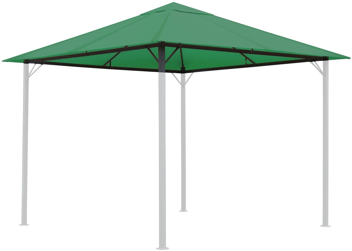Omgoods - Vervangend dak voor gazebo 3 x 3 m in groen, waterafstotend