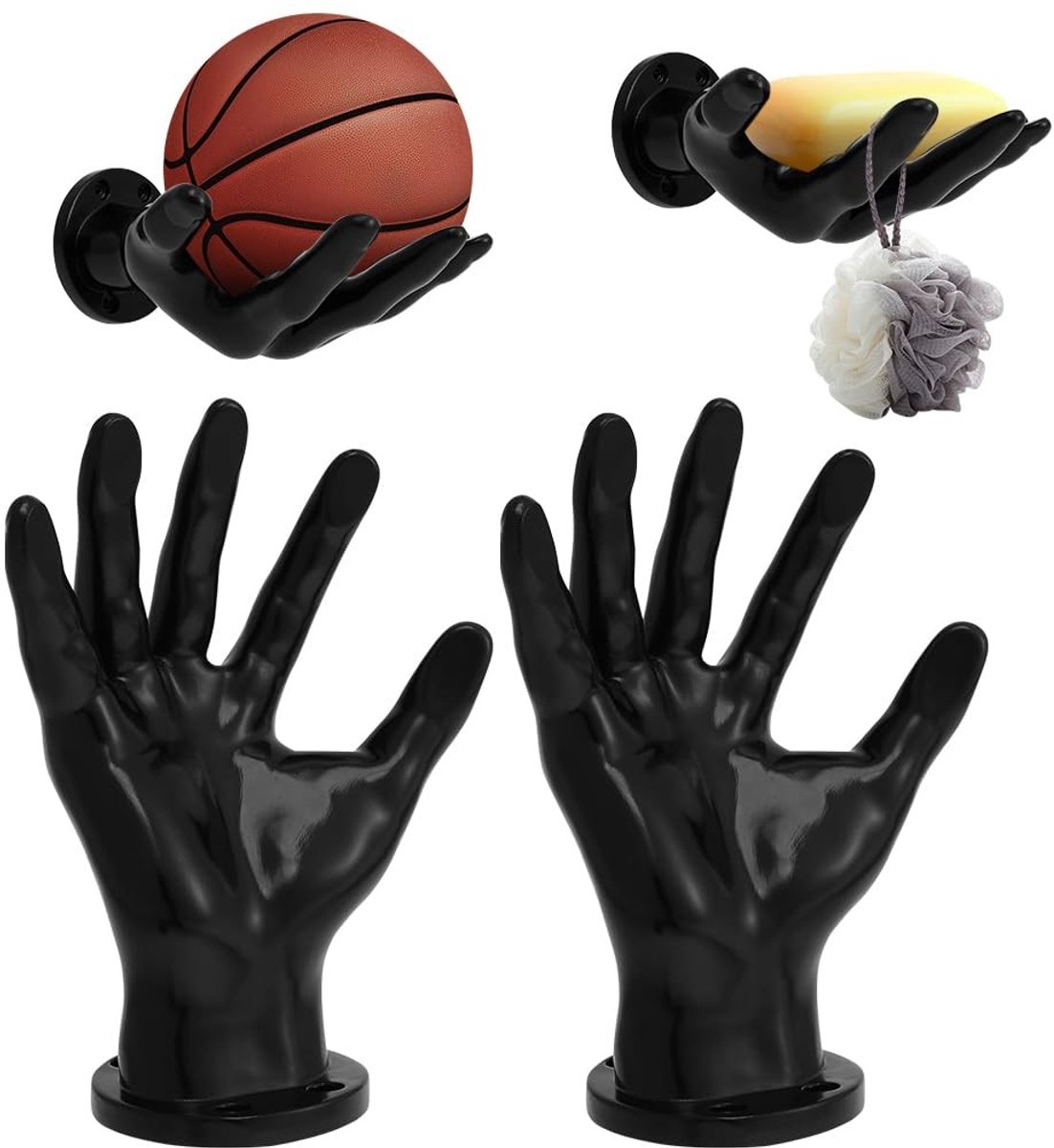 Omgoods - Handvormige Wandhaak voor Ballen en Sleutels, Creatieve Decoratie en Opberging