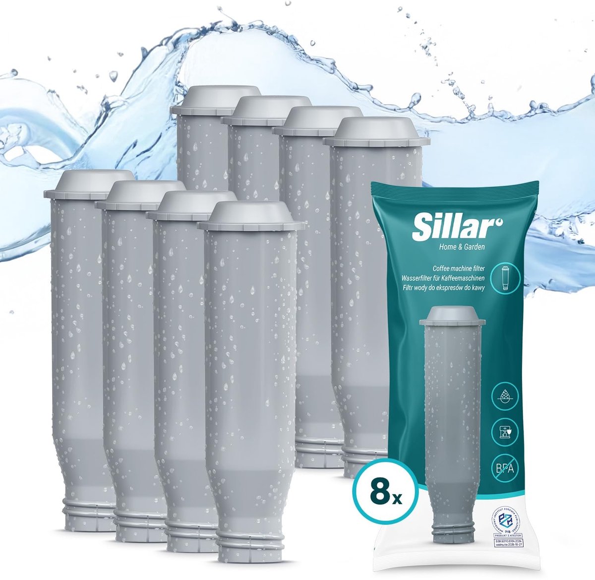 Omgoods - Waterfilters voor Koffiemachines Set van 8 voor Verbeterde Waterkwaliteit