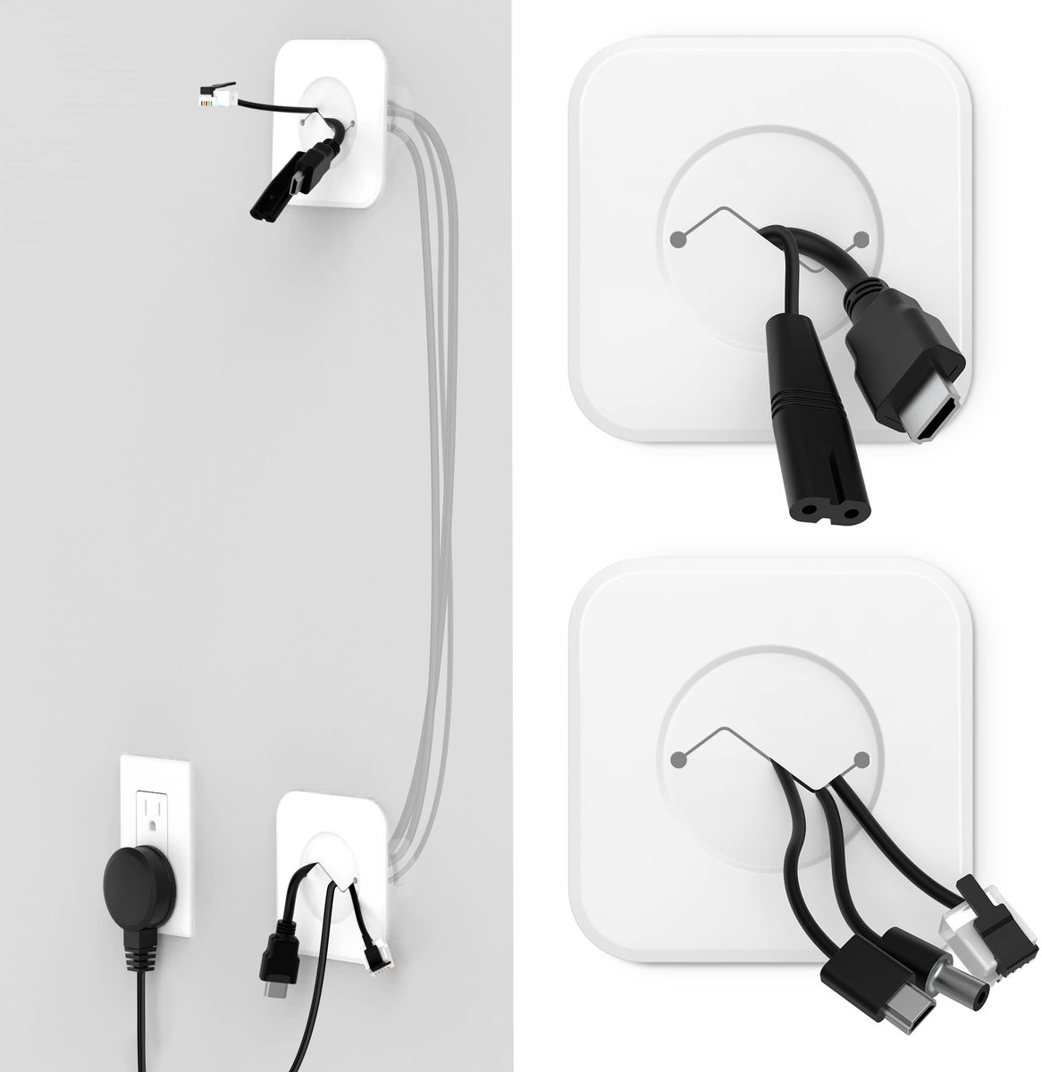 Omgoods - In-Wall Kabel Organizer Set - Verberg TV Snoeren Achter de Wand (Wit)