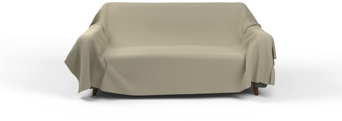 Omgoods - Italian Bed Linen Max-Color - Effen Bedsprei 170 x 300 cm - Taupe