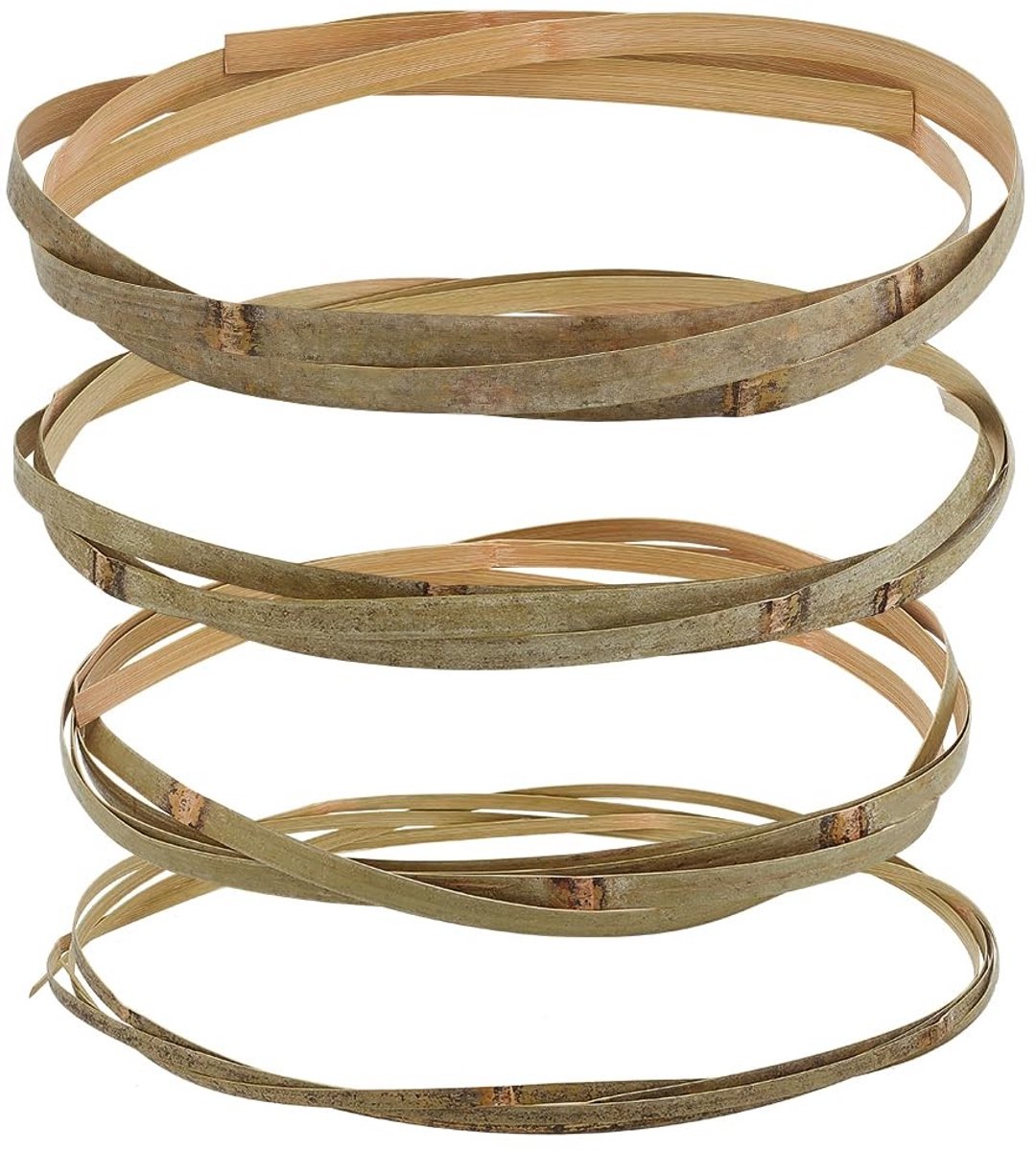 Omgoods - Set van 4 Natuurlijke Bamboe Vlechtwerk Strips voor DIY