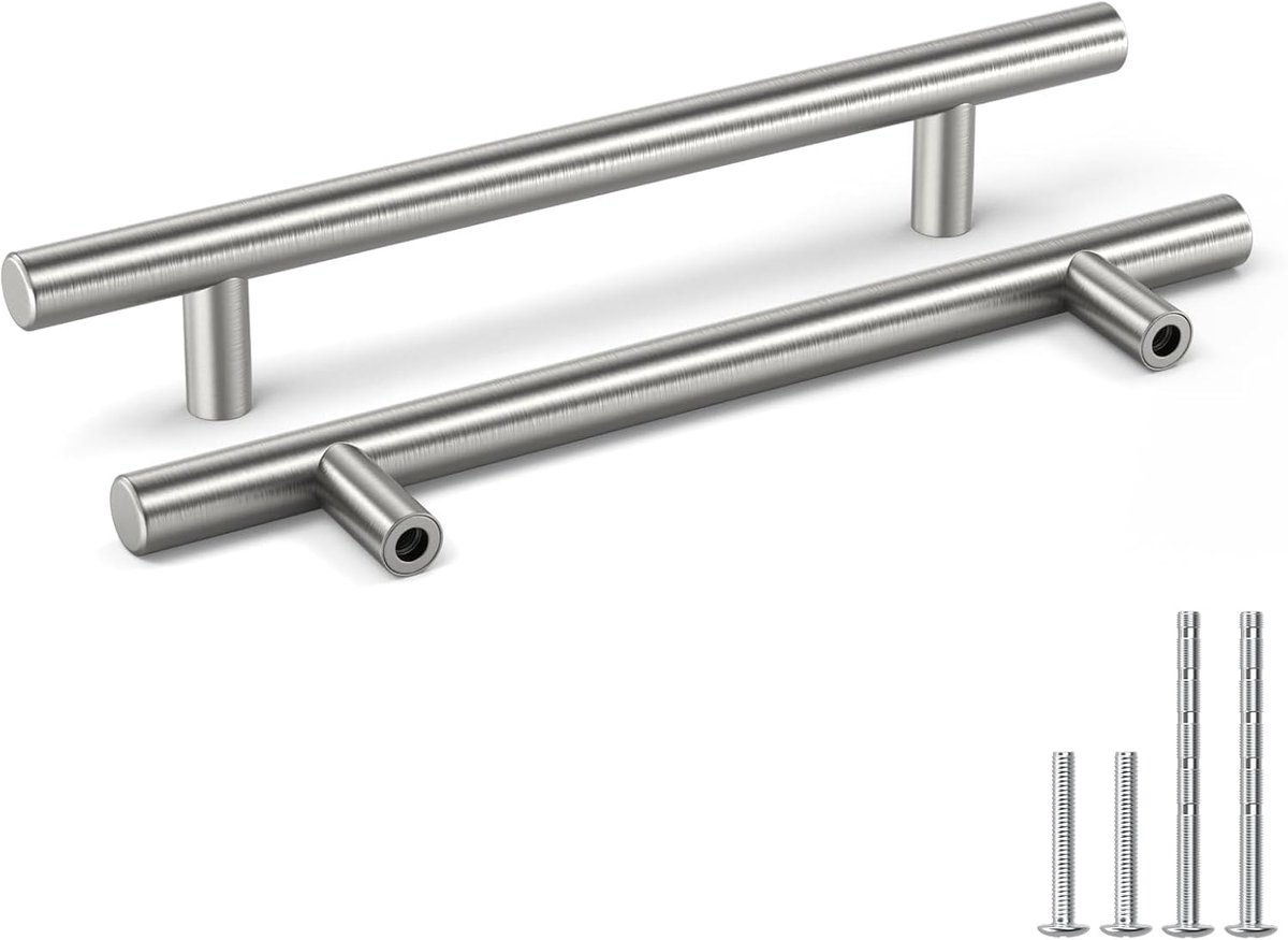 goldenwarm 15 stuks keukengrepen 160 mm gatafstand meubelgrepen 160 mm kast lade deurgreep stanggreep stanggreep roestvrij staal meubelgrepen kledingkast trekken handgrepen