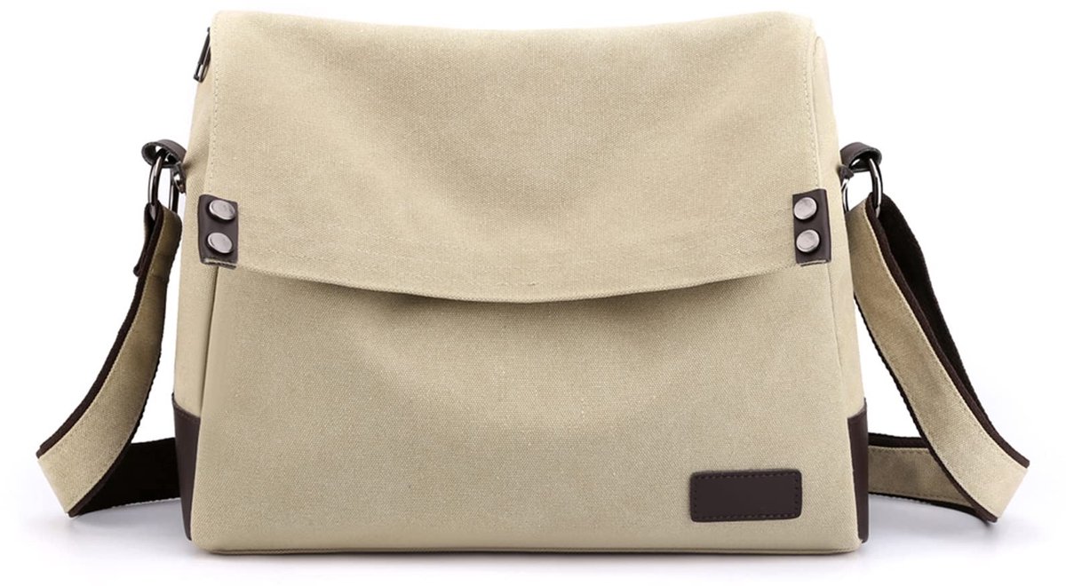Omgoods - Canvas Schoudertas voor Mannen - Retro Messenger Bag voor Laptop tot 13.3 inch
