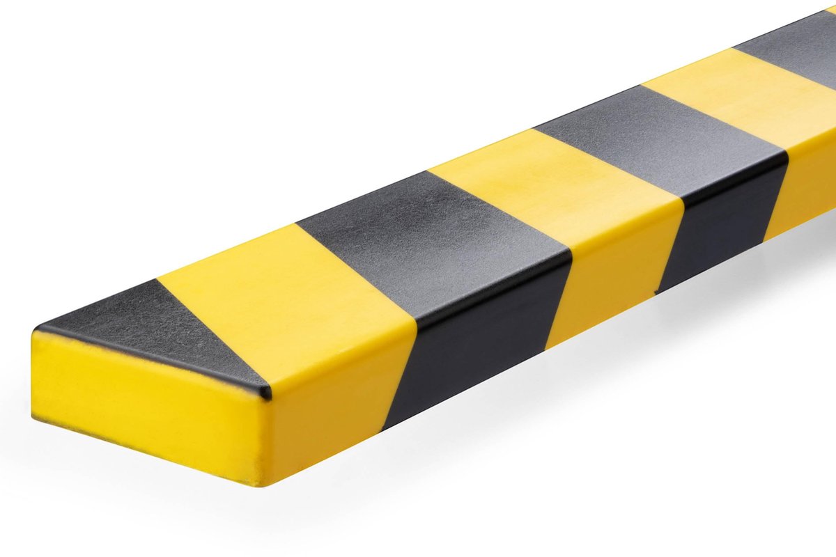 Omgoods - Duurzame Oppervlakte Beschermstrip S20, Zelfklevend, 1m, Verpakking van 5, Geel/Zwart