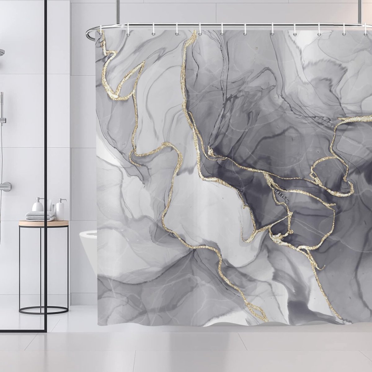 Omgoods - Modern Marmer Douchegordijn 180x200cm met Abstract Design