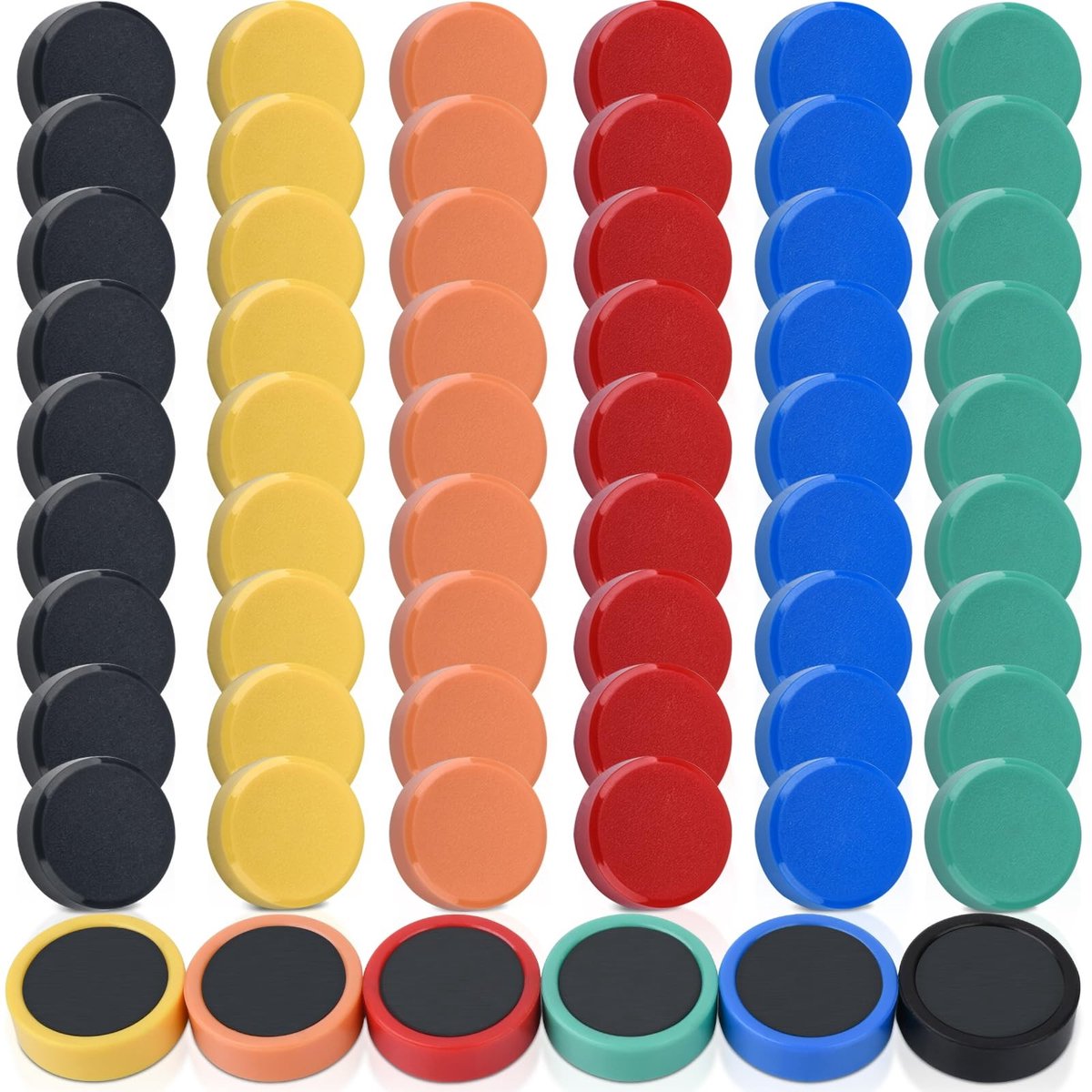 Omgoods - 60 Stuks Sterke Magneetjes voor Whiteboard en Koelkast - Kleurrijke Magneten