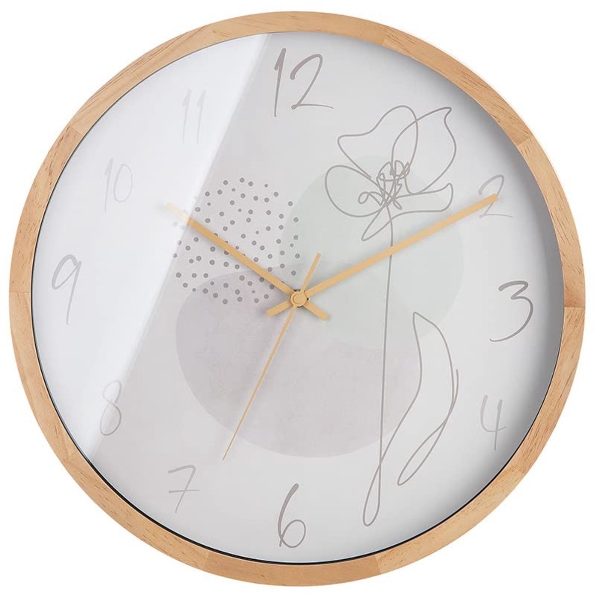 Omgoods - Casablanca XL Wandklok - Grote Klok met Witte en Bruine Motief Dial