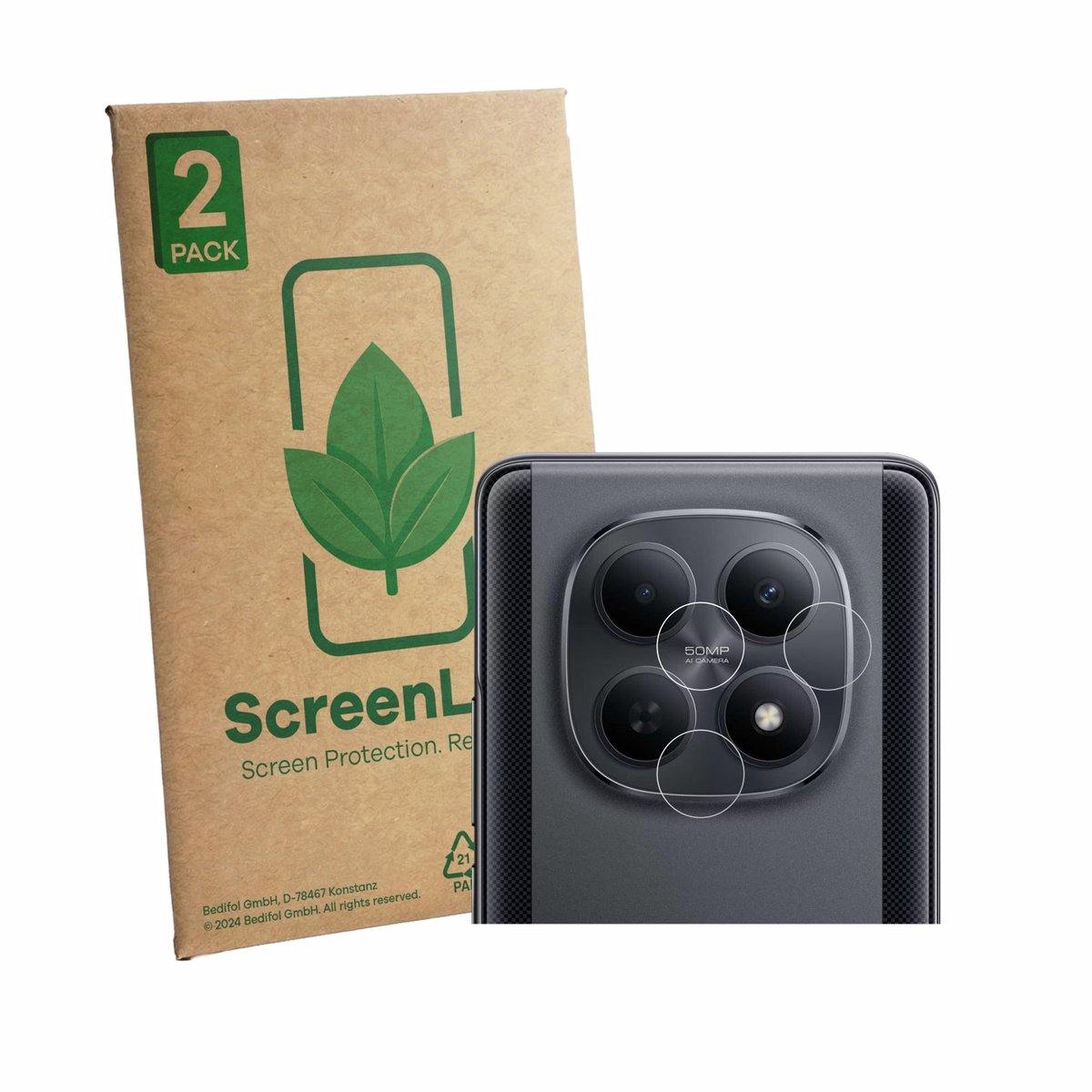 2 Stuks Screenprotector voor Xiaomi Poco M8 (ALLEEN Camera) - Hoogwaardige Beschermfolie transparant