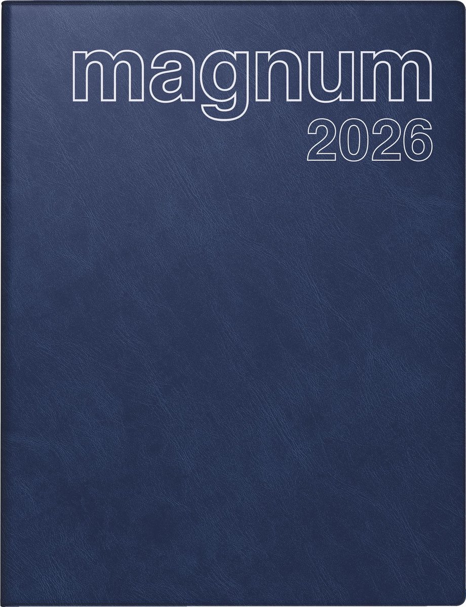 Omgoods - Buchkalender Mod. Magnum 2026 - Ruime Desk Agenda in Donkerblauw