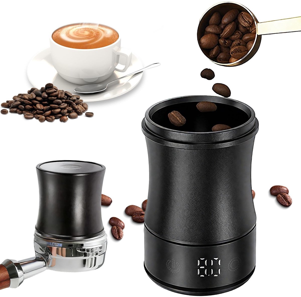 Omgoods - Digitale Doseringsbeker met LED Display en Oplaadbare Espresso Weegschaal