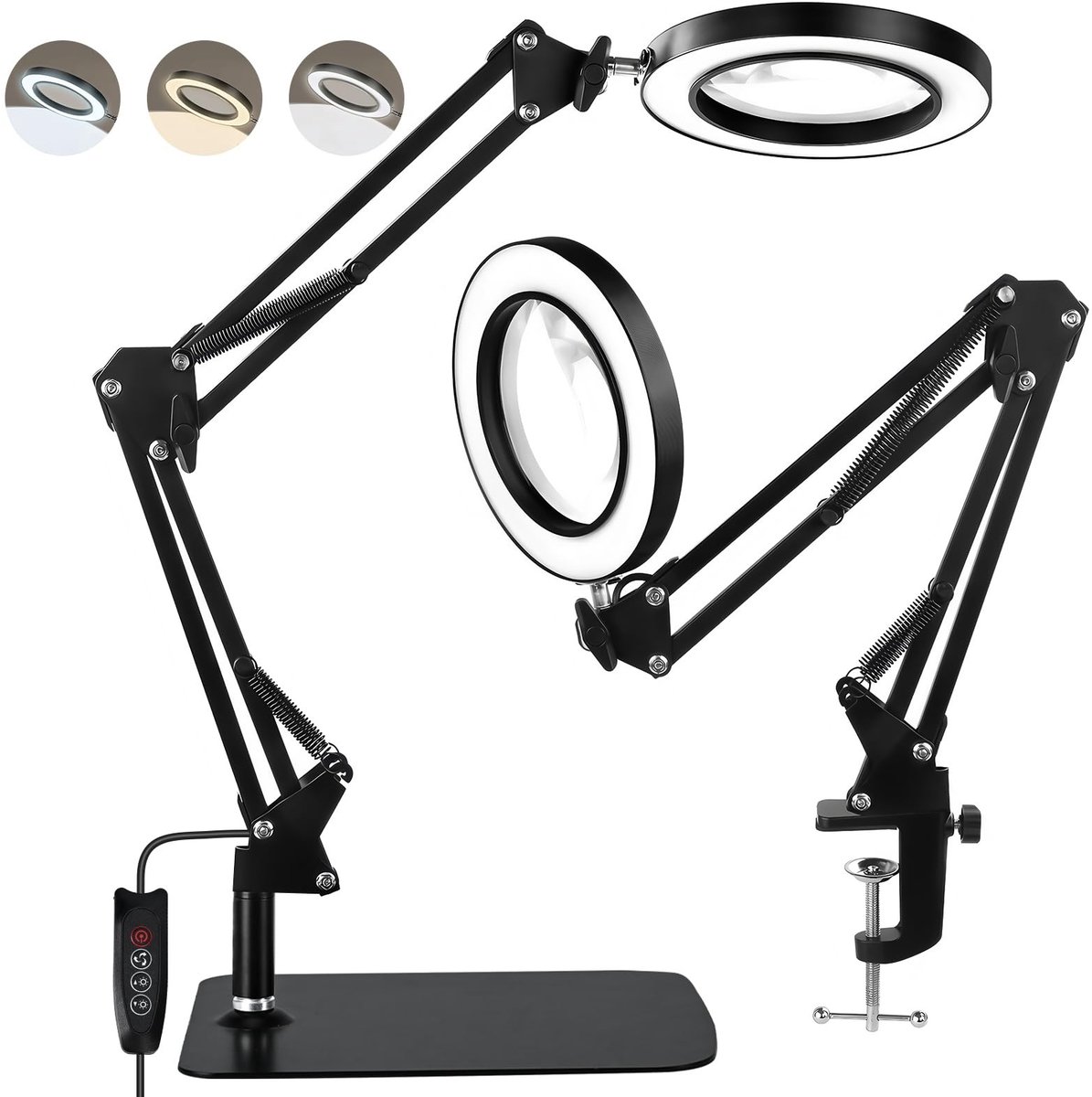Omgoods - Vergrootglas met licht en standaard - 10x vergroting voor hobby en lezen