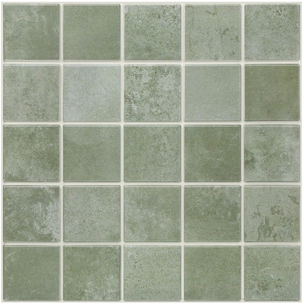 Omgoods - 3D Zelfklevende Wandtegels - Matte Vintage Groene Tegels, 10 Stuks 30.5 x 30.5 cm