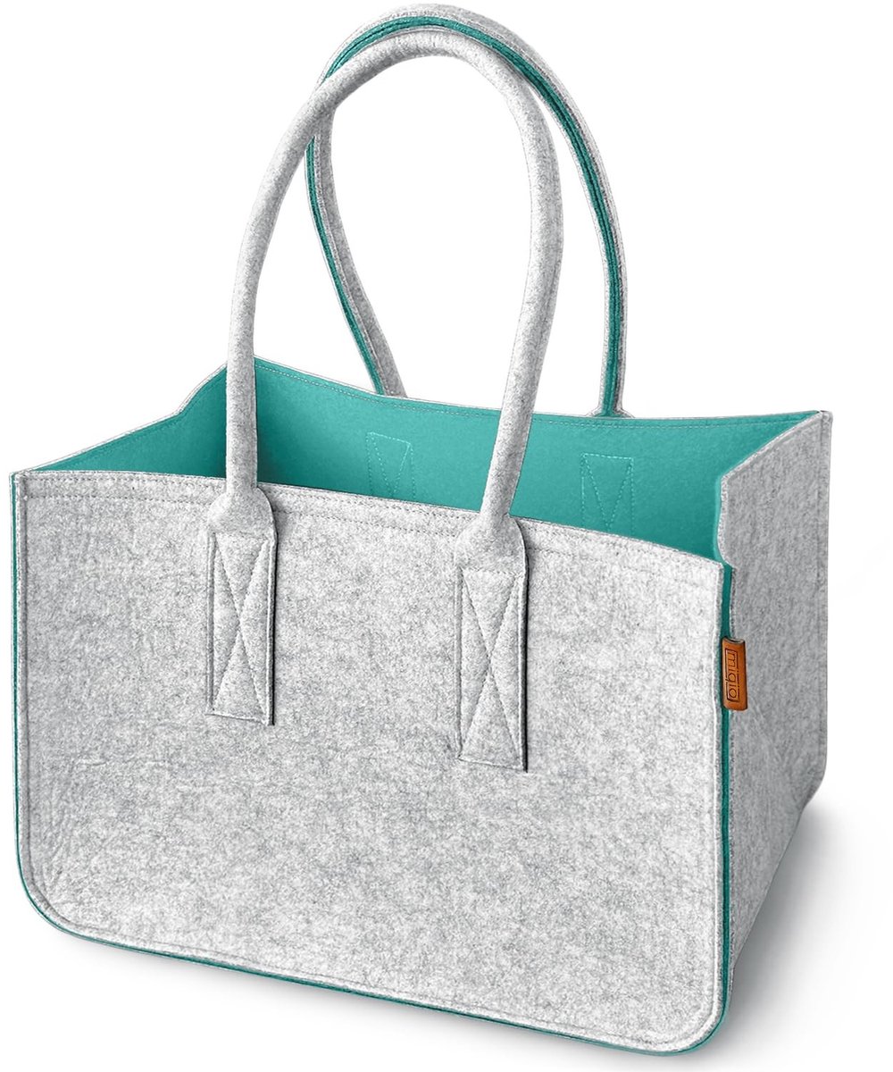 Omgoods - Design Vilt Shopper - XL Shopping Bag met Binnenzak