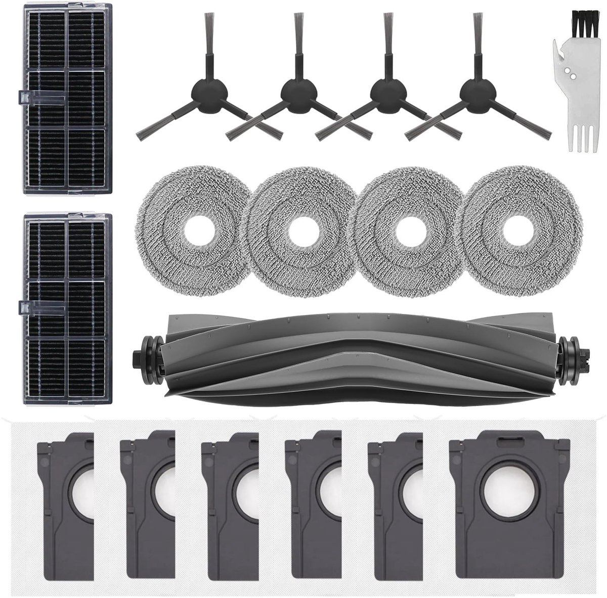 Omgoods- Accessoires Set voor Dreame L10s Ultra Gen 2 - Hoofdborstel - HEPA-Filters - Zijborstels - Dweildoeken - Stofzakken - Robotstofzuiger Onderdelen