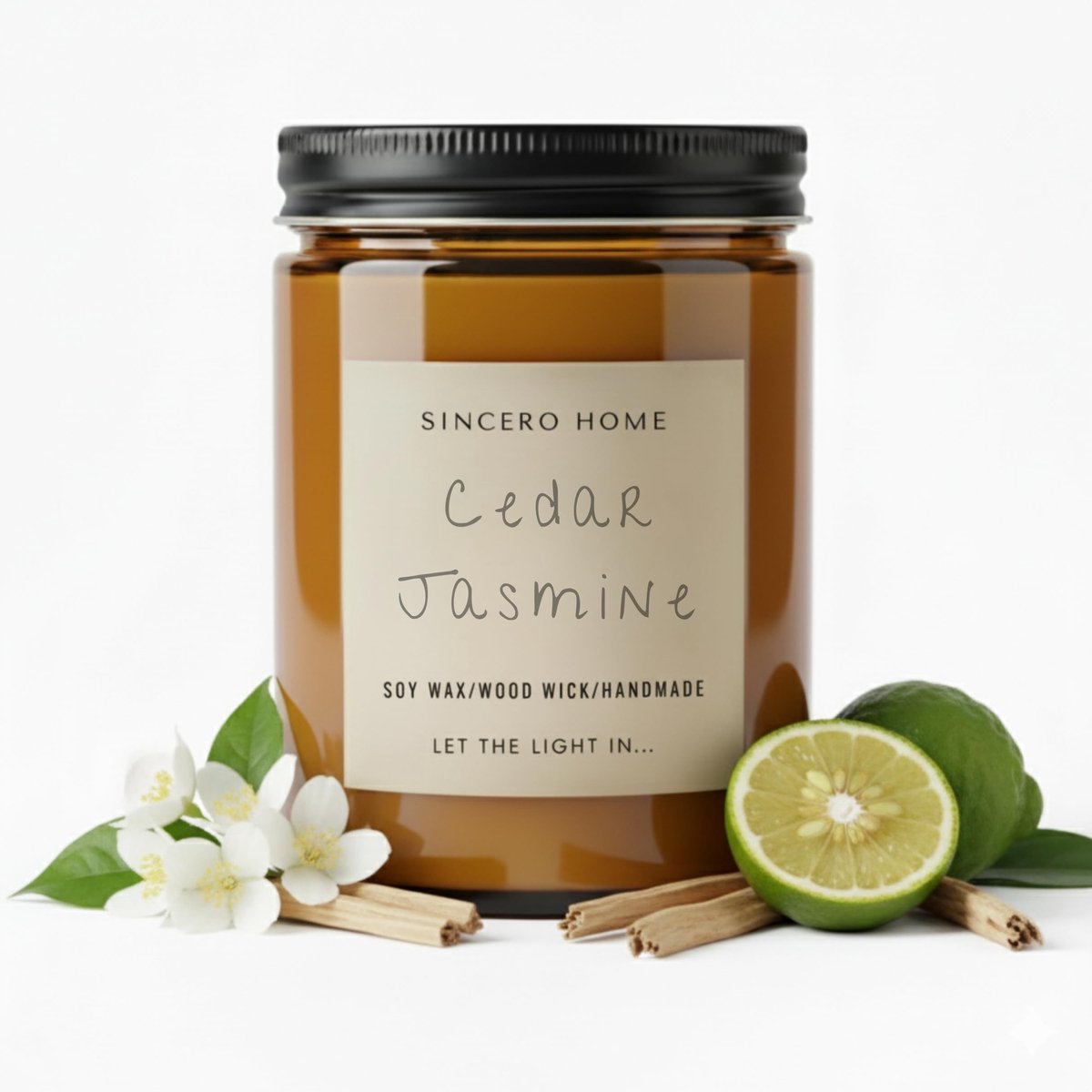 Omgoods - Luxe Handgemaakte Soja Kaars - Himalaya Cedar & Jasmijn Geur